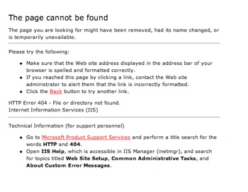 Microsoft 404 Page Microsoft 404 Page
